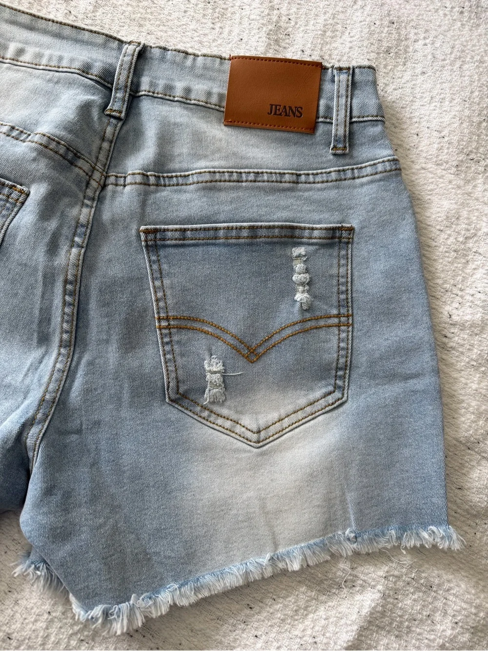 Distressed Denim Shorts
